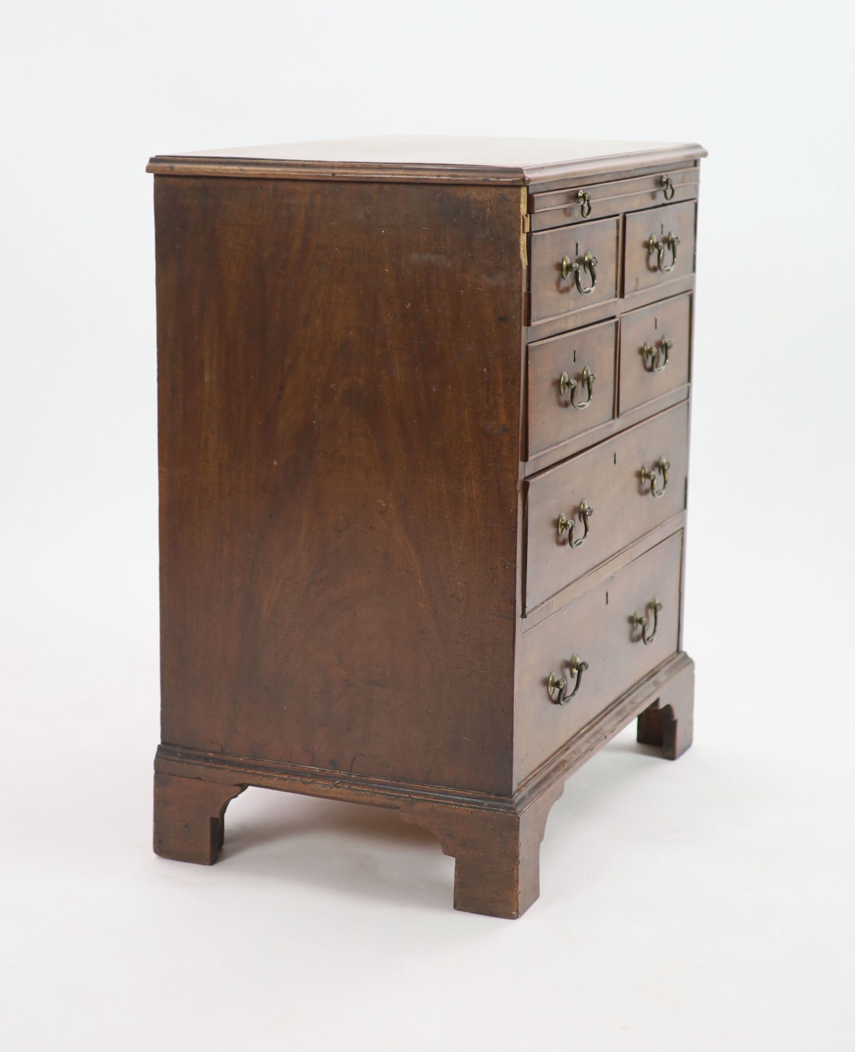 A George III mahogany chest, W.69cm D.45cm H.82cm